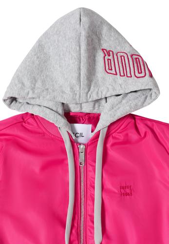 Blouson mit abnehmbarer Sweat-Kapuze XL - Beetroot Pink