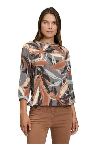 Schlupfbluse 44 Figurumspielend - Grey/brown