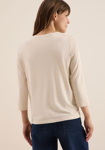 Shirt mit Schmucksteinen L - Oat Milk Beige