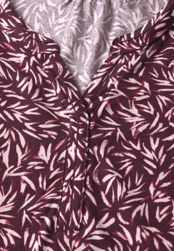 Shirt mit Minimal Print S - Mulberry Red