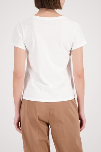 T-Shirt Hund-Print und Strasssteinen