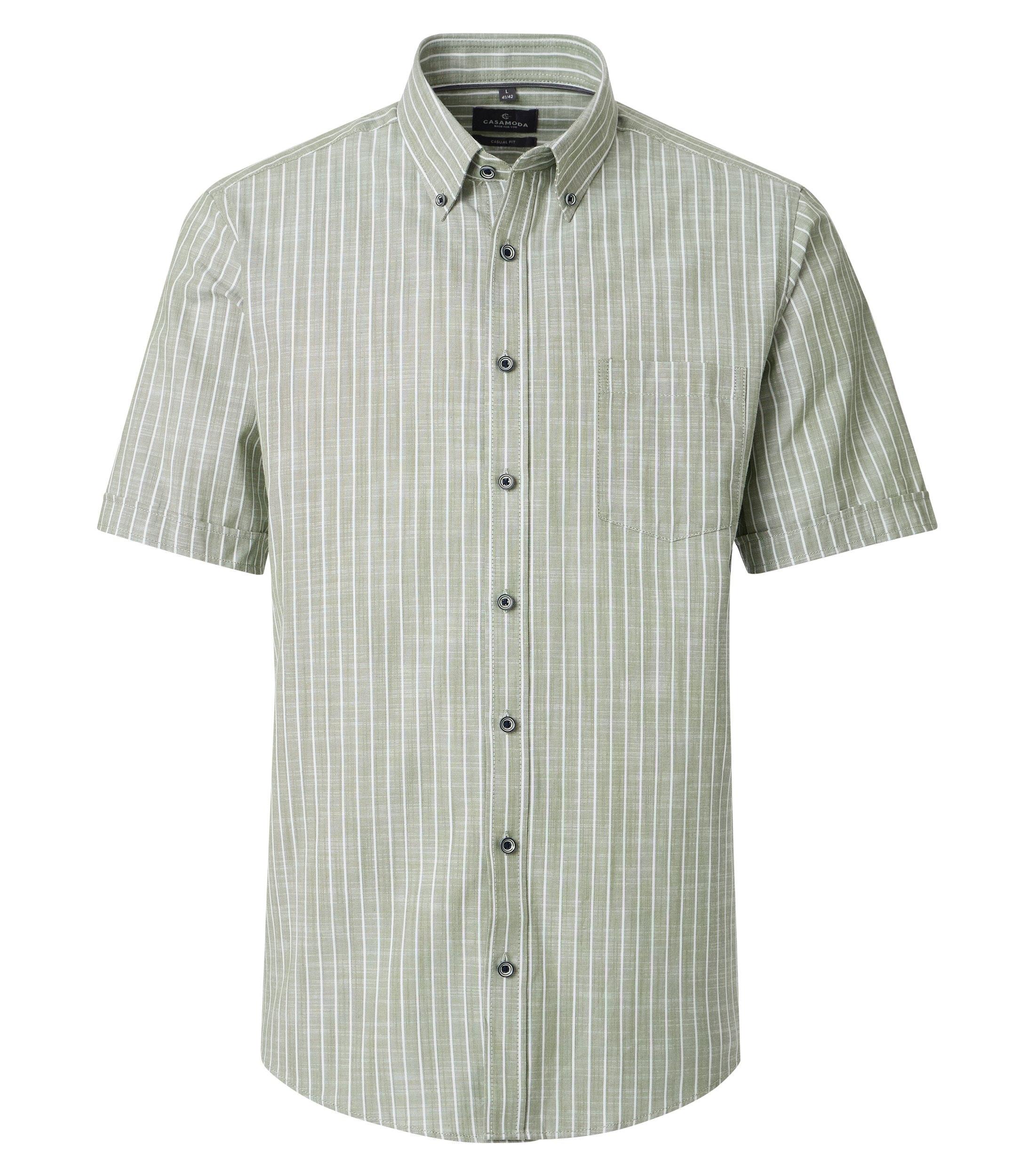 Freizeithemd Kurzarm M Casual Fit - Grün