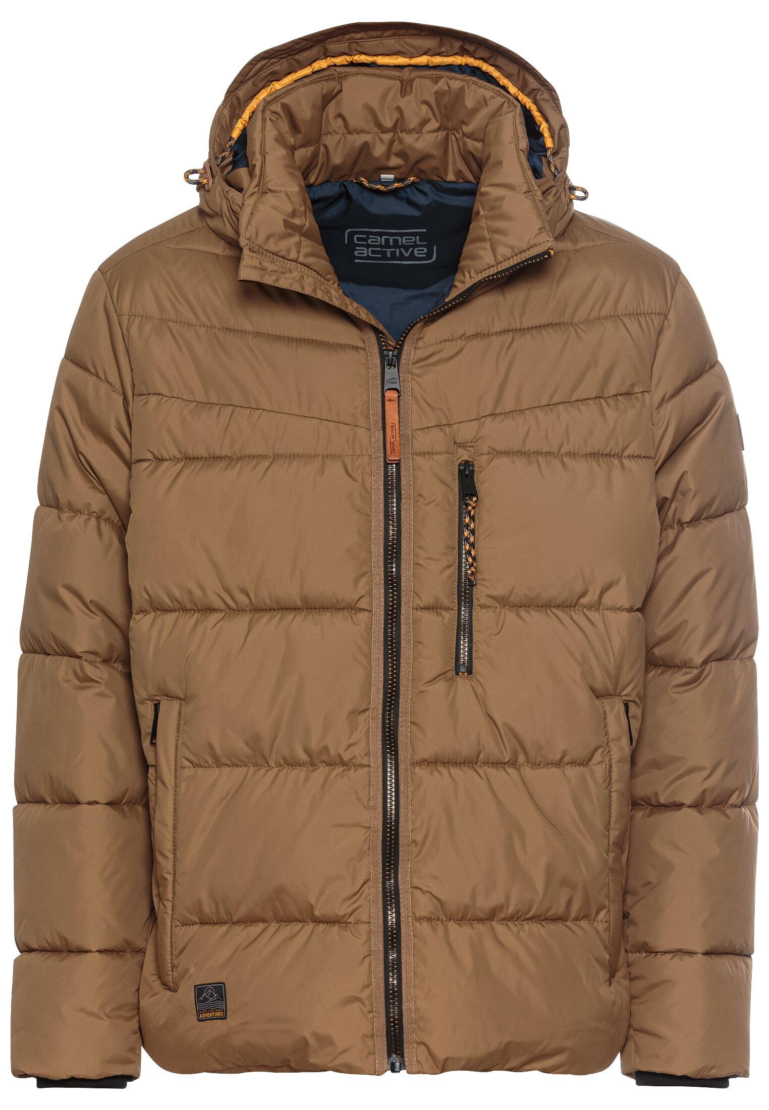 Steppblouson mit abnehmbarer Kapuze 58 Regular Fit - Sepia Brown