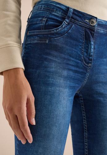 3/4 Slim Leg Jeans im Casual Fit 36/3/4 Hosen - Mid Blue Used Wash