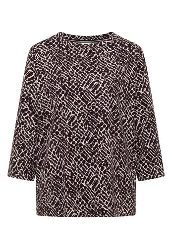 Shirt mit Minimal Print XL - Eggplant Red