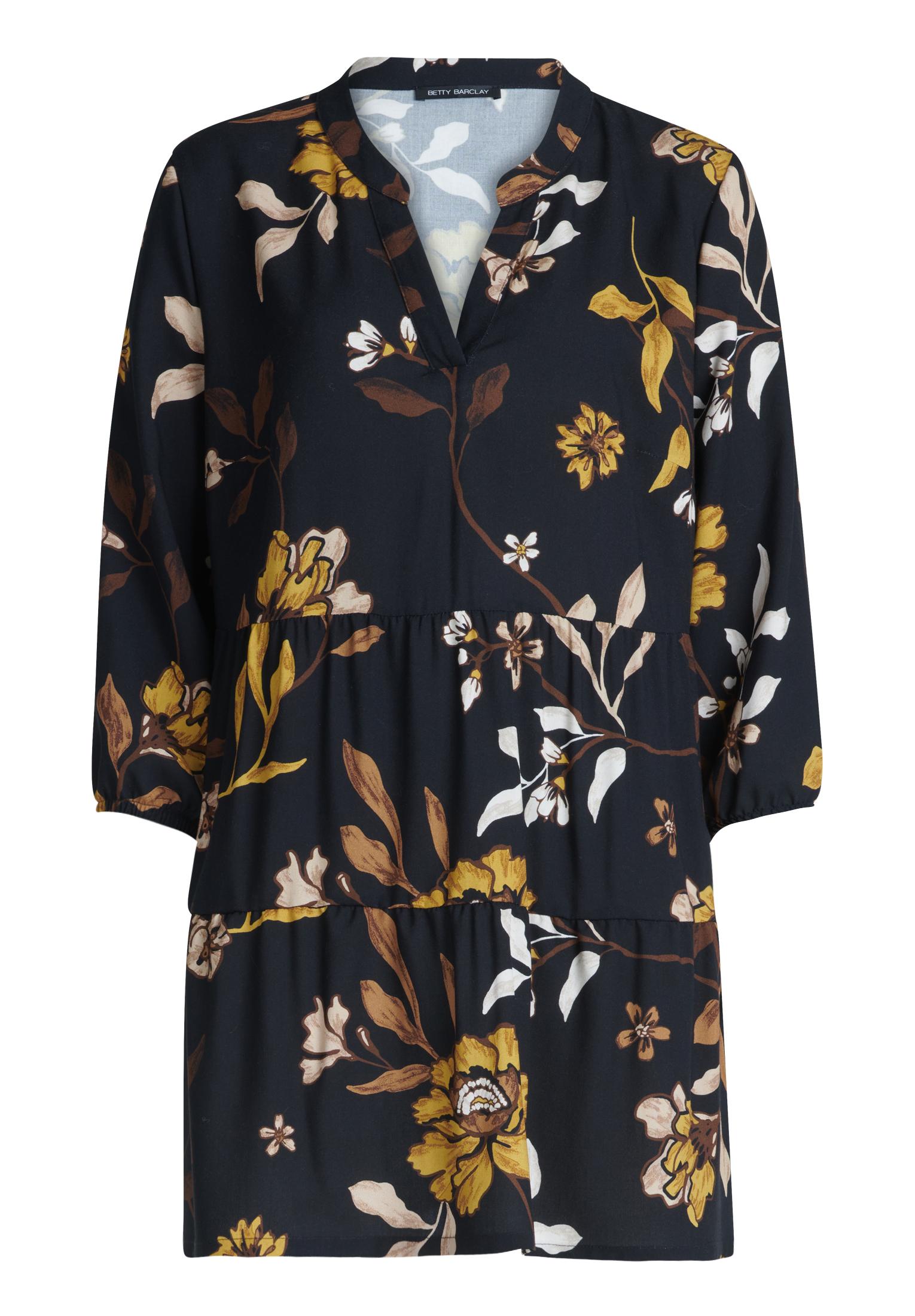 Tunika-Bluse 44 Figurumspielend - Black/yellow