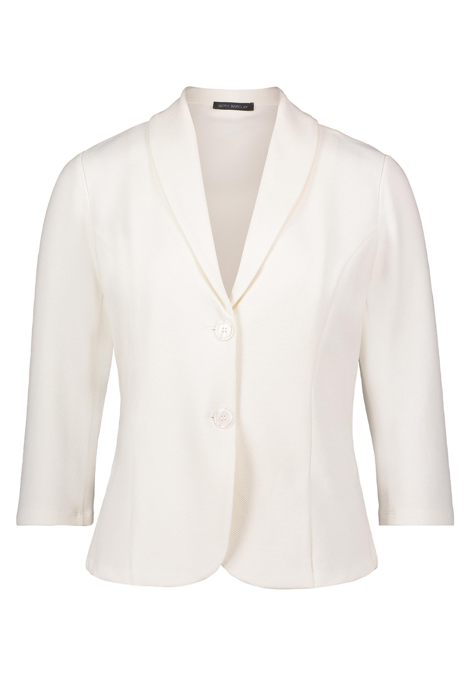 Jerseyjacke 38 Tailliert - Rohweiß