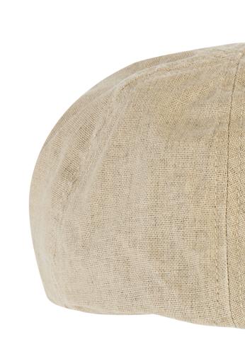 Flat Cap mit Gummizug Beige M
