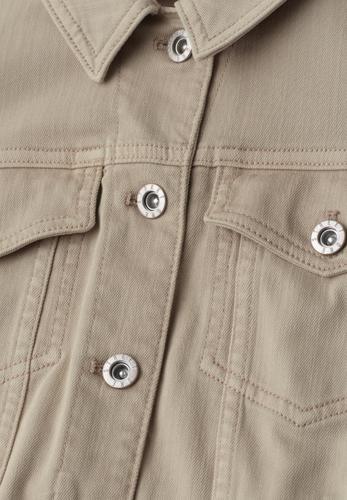 Jacke im Colored-Denim-Look mit Taschen 40 - Beige Washed