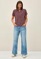 Shirt mit Minimal Print S - Mulberry Red