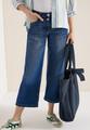 High Waist Wide Leg Jeans im Loose Fit 30/7/8 Hosen - Mid Blue Used Wash