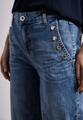 Wide Leg Jeans mit Knopfdetails 27/30 - Medium Blue Wash