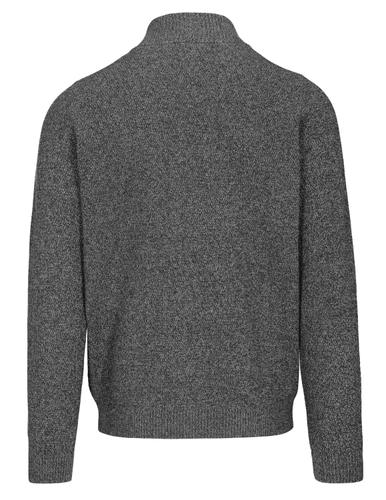 Zip Stehbund Strickjacke L - Blue Navy Mel.