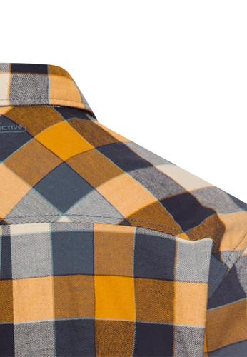 fleXXXactive® Langarmhemd aus leichtem Flanell M Regular Fit - Burned Yellow