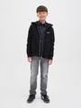 JJESOHO SWEAT ZIP HOOD NOOS JNR 140 Locker geschnitten - Black