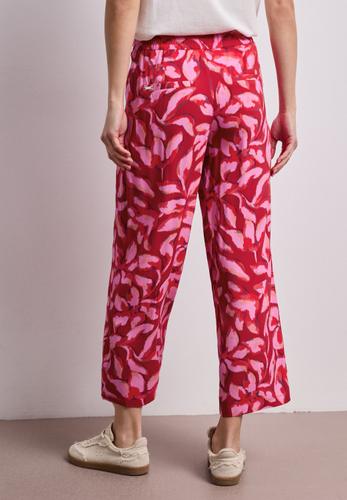 Wide Leg Hose im Loose Fit mit Print 38/7/8 Hosen - Salsa Red