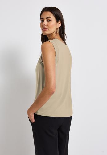 Top mit Chiffondetails 42 - Coastal Beige
