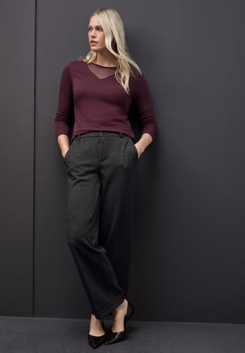 Shirt mit Meshdetails 40 - Jazz Berry