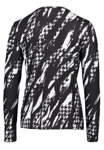 Sweatshirt 44 Figurumspielend - Schwarz/weiß