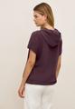 Materialmix Kapuzenshirt S - Mulberry Red