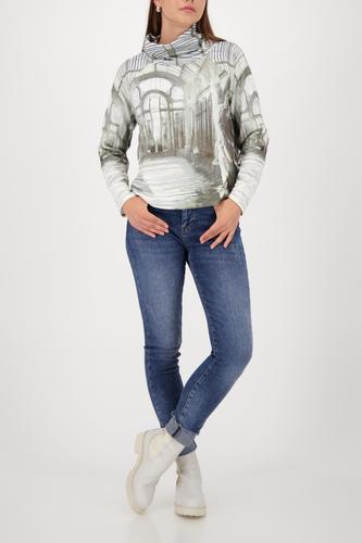 Rollkragen-Sweatshirt mit Gallery-Print