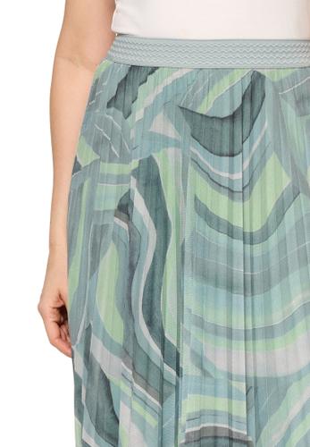 Plisseerock 42 Figurumspielend - Mint/Green