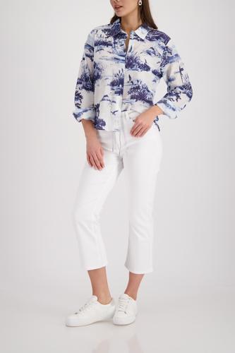 Bluse mit Landschaftsdruck