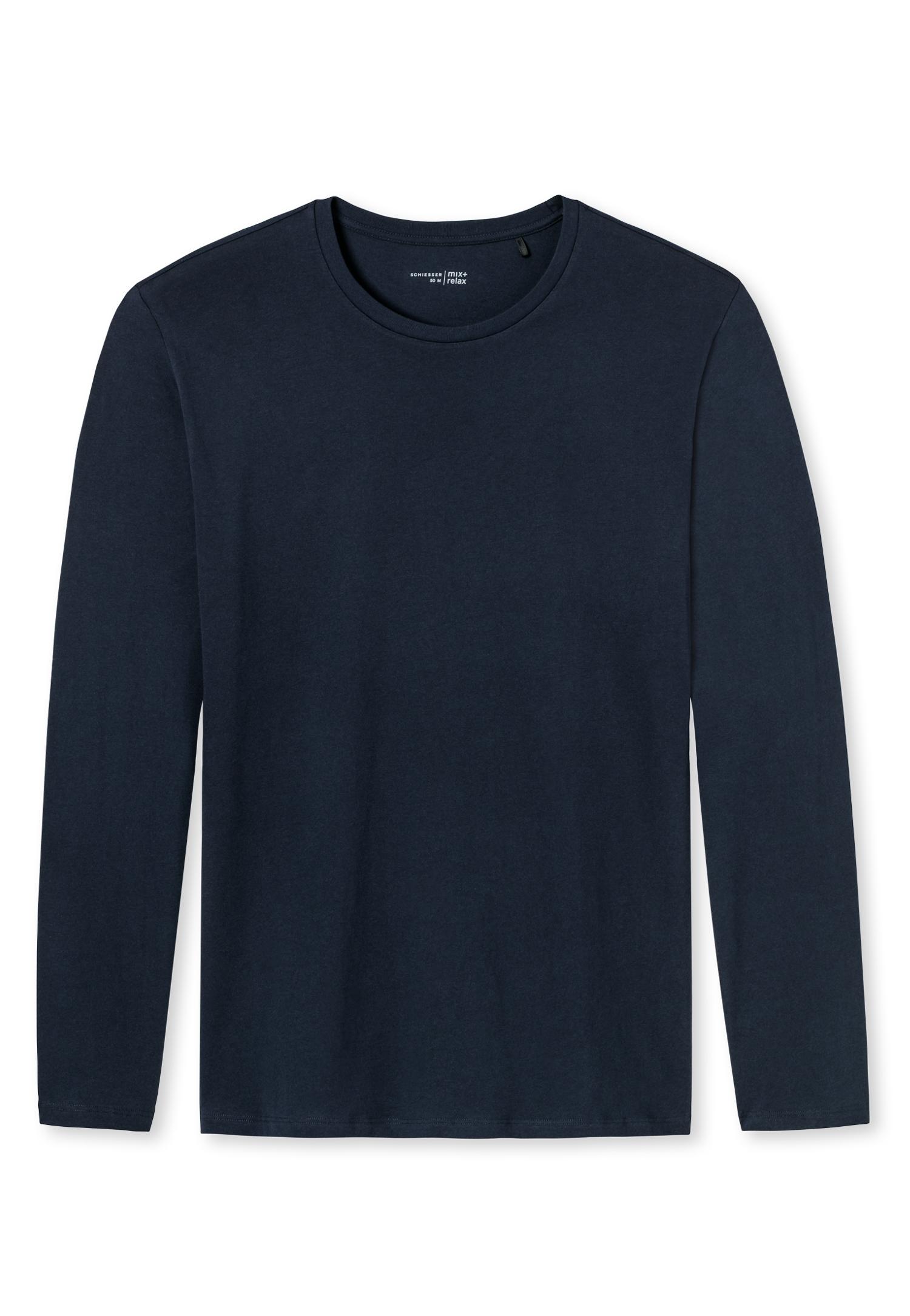 Langarmshirt Rundhals 48 - Dunkelblau