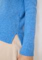 V-Neck Pullover L - Fountain Blue Melange