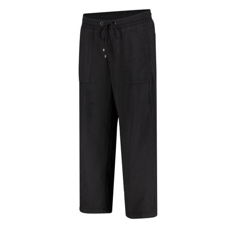 MAC JEANS - CULOTTE casual, Cotton linen tencel 36/OL - Schwarz