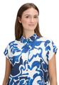 Hemdbluse 38 Lässig - Weiß/Dunkelblau