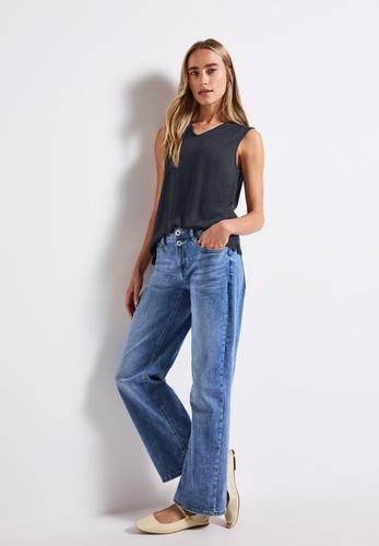 V-Neck Top mit Spitze