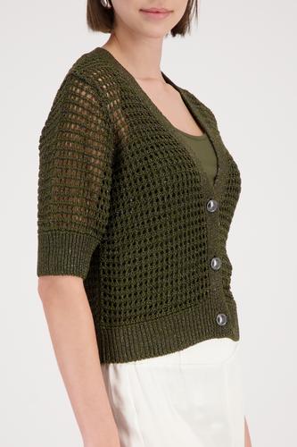 Strickjacke mit Ajour-Struktur