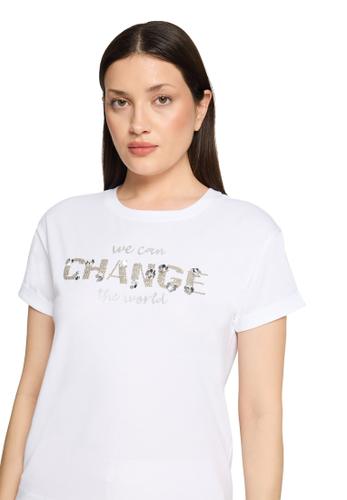 Casual-Shirt M Lässig - Patch White/Silver