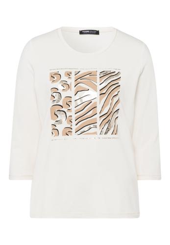 Shirt CARAMEL CHIC mit Placement-Print 42 - Ecru/cashew/schwarz