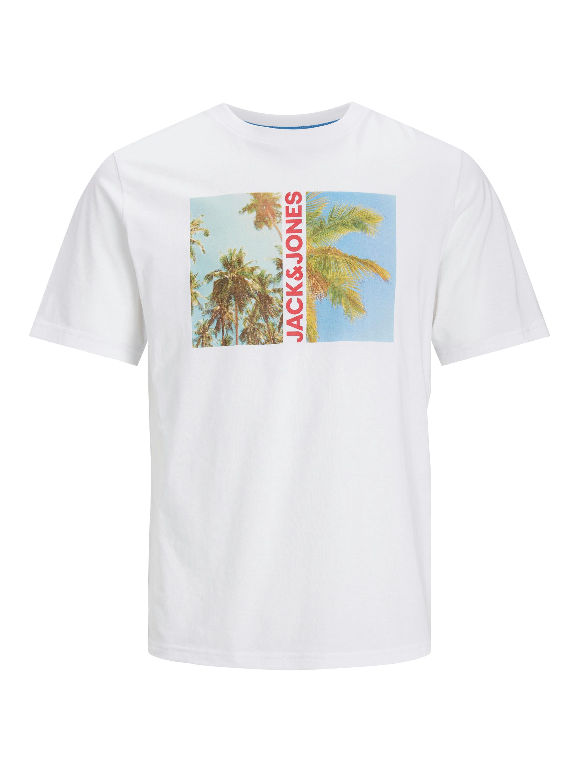 JJNAVIN TEE SS CREW NECK JNR 164 Normal geschnitten - White