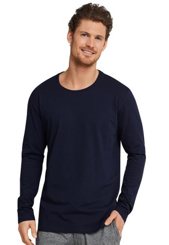 Langarmshirt Rundhals 48 - Dunkelblau
