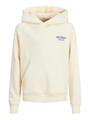 JORSANTORINI GRAPHIC SWEAT HOOD JNR 176 Locker geschnitten - Buttercream