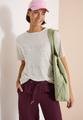 T-Shirt in Leinen-Optik mit Print