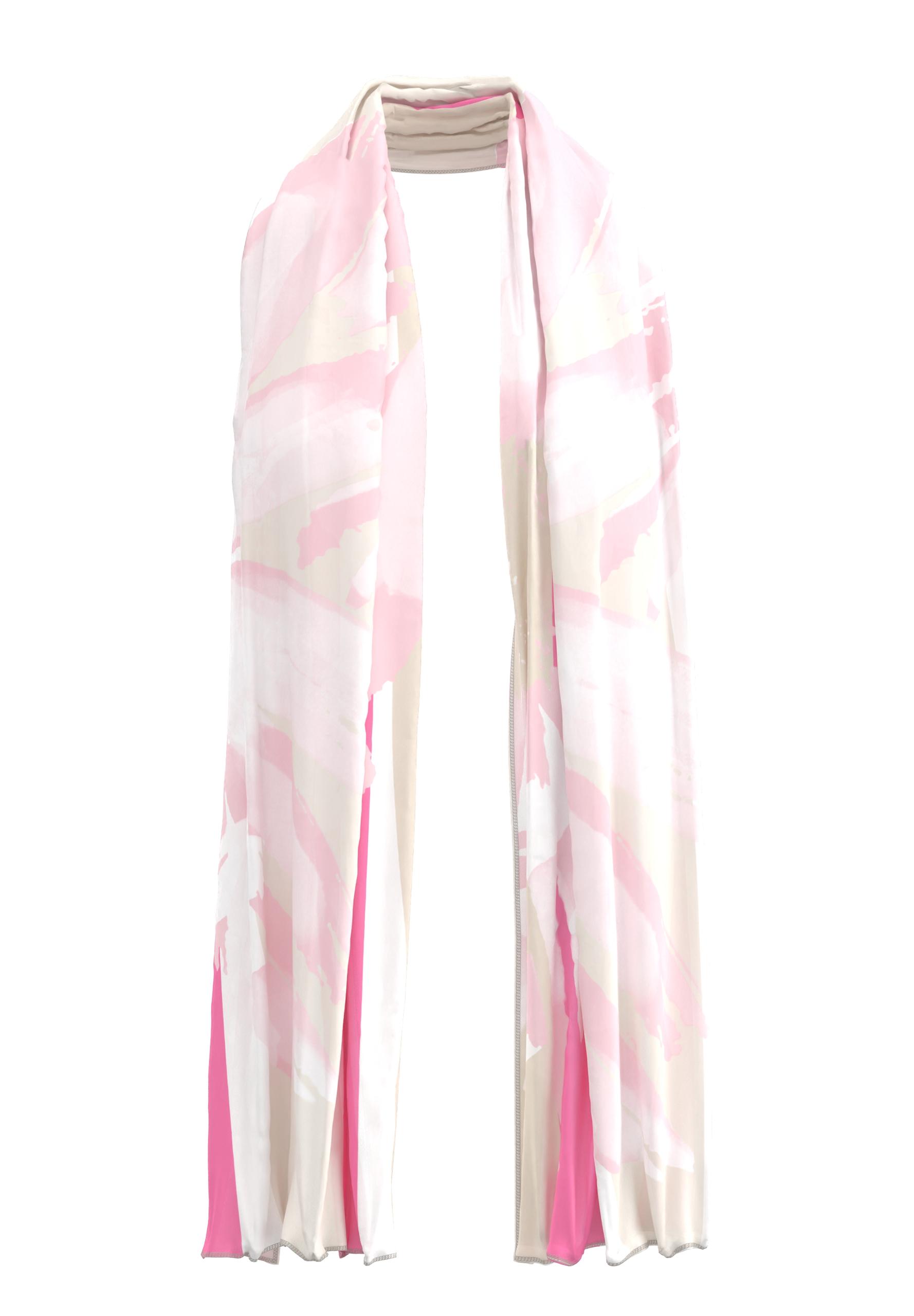 Schal NOS mit sanftem Griff - Pink Blush/ecru/cream