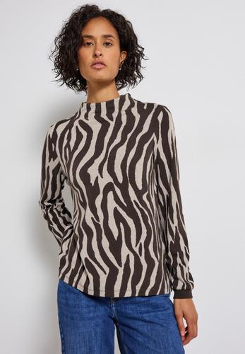 Shirt mit Zebra Print 38 - Deep Roast Brown