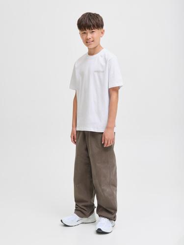 JCOUNION BACK PRINT TEE SS CREW NE JNR 152 Locker geschnitten - Bright White
