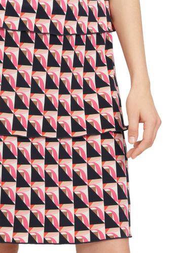 Stufenkleid 38 Gerade - Pink/dark Blue