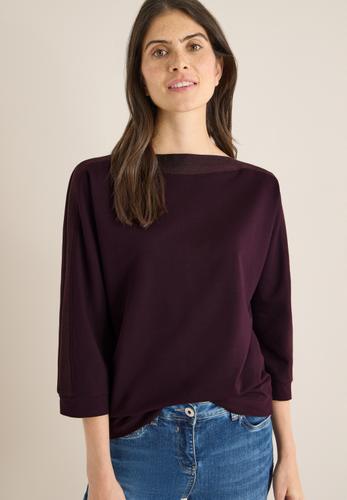 Batwing Shirt mit Tape S - Eggplant Red