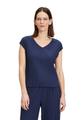 Rundhals-Shirt S Figurumspielend - Navy Blue