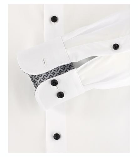 Popeline Hemd uni 39 Modern Fit - Weiss