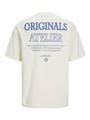 JORSANTORINI BACK TEE SS CREW NECK JNR 152 Weit geschnitten - Buttercream