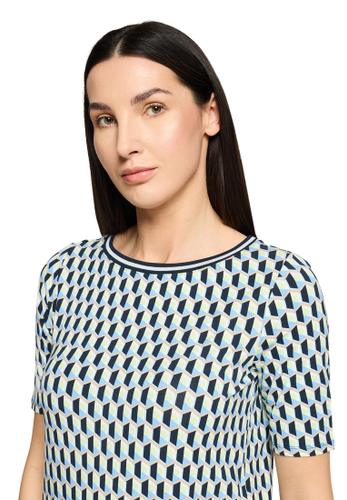 Casual-Shirt 42 Figurumspielend - Blau/Grün