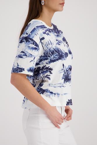 T-Shirt mit Landschaftsdruck