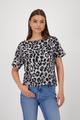 T-Shirt mit Leopardenmuster 42 - Greige Gemustert